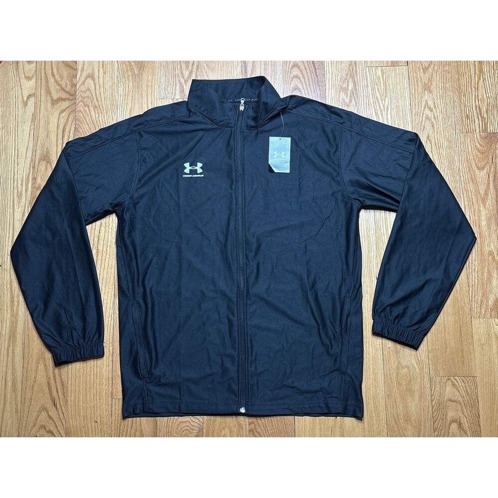 Under Armour Mens Challenger Track Jacket Black Full Zip Size XL NWT Training